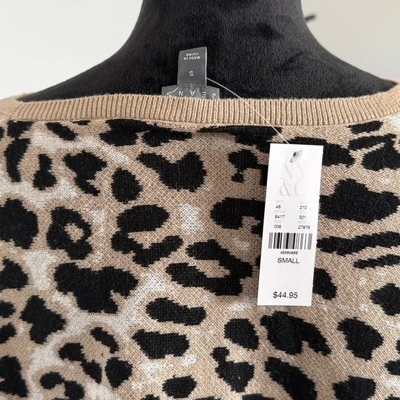 New York & Company Leopard Print Sweater - Picture 3 of 4